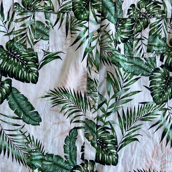 C&C California 100% Linen Tropical Print Tank SZ 1X - Picture 2 of 8